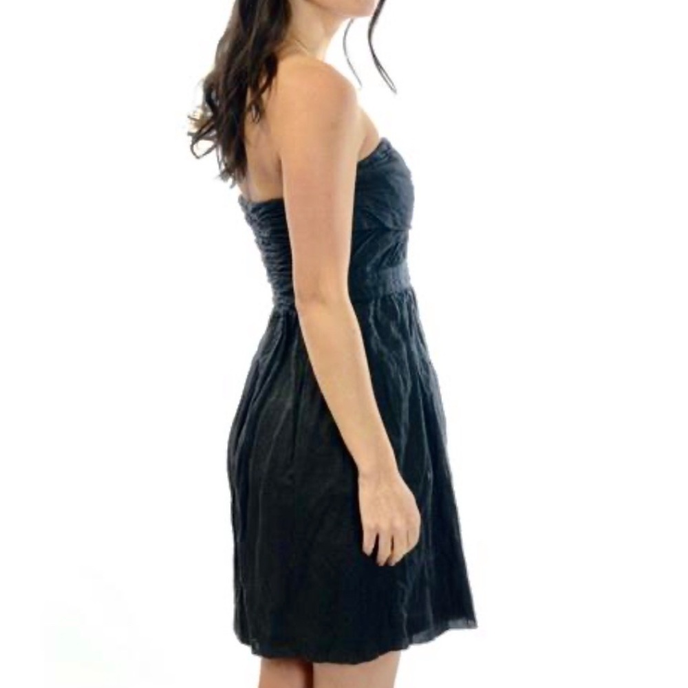 J. Crew Astin crinkled Cotton & Metallic dress
